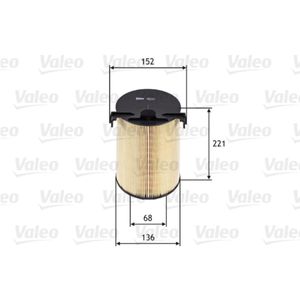 Luftfilter VALEO 585652 für VW Skoda Audi Seat Passat B7 Variant A3