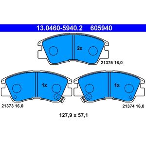Bremsbelagsatz Scheibenbremse ATE 13.0460-5940.2