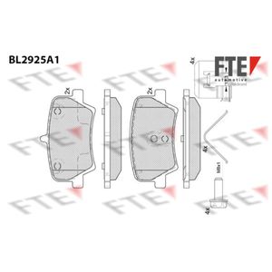 Bremsbelagsatz Scheibenbremse FTE 9011168 für Volvo XC40