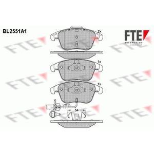 Bremsbelagsatz Scheibenbremse FTE 9010804 für Audi A5