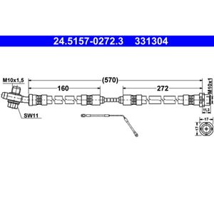 Bremsschlauch ATE 24.5157-0272.3 für BMW X5