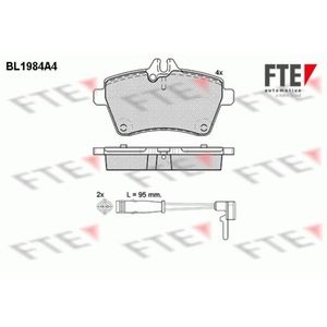 Bremsbelagsatz Scheibenbremse FTE 9010573 für Mercedes-Benz A