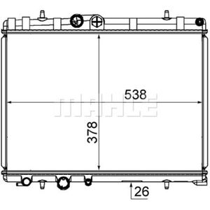 Kühler Motorkühlung MAHLE CR 1863 000S für Peugeot Citroën 407 SW C5 II