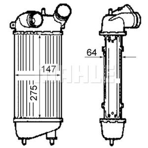 Ladeluftkühler MAHLE CI 309 000P für Citroën C3 I C2