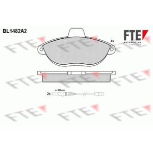 Bremsbelagsatz Scheibenbremse FTE 9010211 für Citroën Fiat Peugeot Jumpy I Scudo