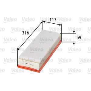 Luftfilter VALEO 585015 für Peugeot Citroën Partner C3 I Xsara Picasso 307 206