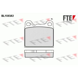 Bremsbelagsatz Scheibenbremse FTE 9010242 für Volvo 240 760 850 960 II S70 V70 I