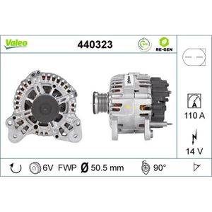 Generator VALEO 440323 für VW Skoda Audi Seat Jetta IV Golf Plus V VI Yeti