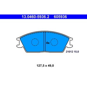 Bremsbelagsatz Scheibenbremse ATE 13.0460-5936.2 für Honda Hyundai Accord II