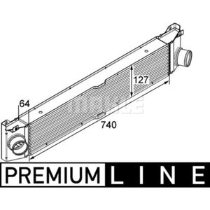 Ladeluftkühler MAHLE CI 158 000P für Fiat Peugeot Citroën Ducato Boxer Jumper II