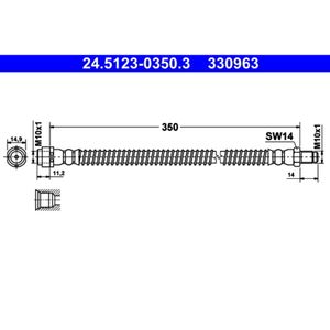 Bremsschlauch ATE 24.5123-0350.3 für Mercedes-Benz S