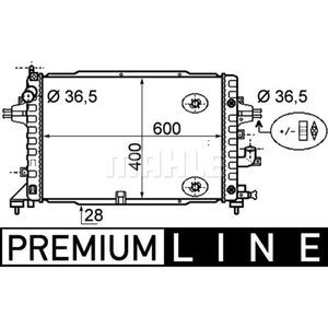 Kühler Motorkühlung MAHLE CR 1858 000P für Opel Astra H Caravan