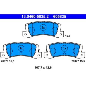 Bremsbelagsatz Scheibenbremse ATE 13.0460-5835.2 für Lexus RX