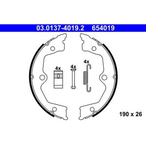 Bremsbackensatz Feststellbremse ATE 03.0137-4019.2 für Honda Accord VIII