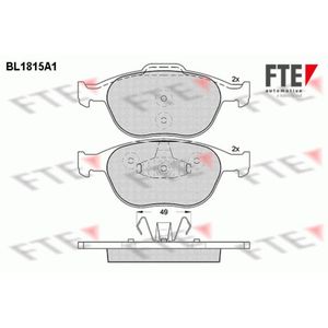 Bremsbelagsatz Scheibenbremse FTE 9010393 für Ford Transit Connect Focus I