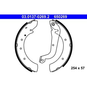 Bremsbackensatz ATE 03.0137-0269.2 für Citroën Peugeot Fiat C25 J5