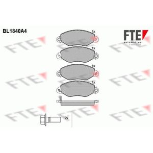 Bremsbelagsatz Scheibenbremse FTE 9010416 für Ford Transit