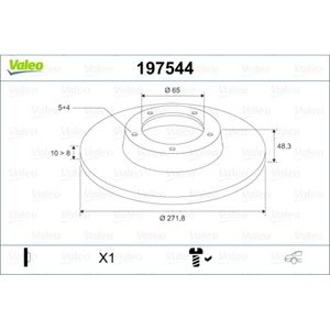 Bremsscheibe VALEO 197544 für VW Skoda Seat Audi Cupra Touran Golf VI Superb II