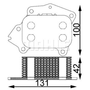 Ölkühler Motoröl MAHLE CLC 194 000S für Citroën Peugeot Berlingo Multispace Ds3