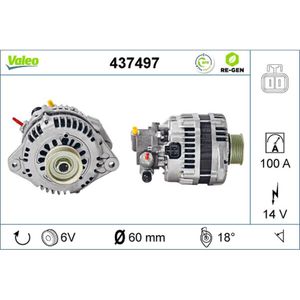 Generator VALEO 437497 für Opel Astra G CC Corsa C Combo Meriva A