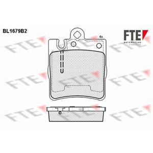 Bremsbelagsatz Scheibenbremse FTE 9010289 für Mercedes-Benz E