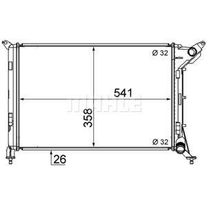 Kühler Motorkühlung MAHLE CR 1470 000S für Mini