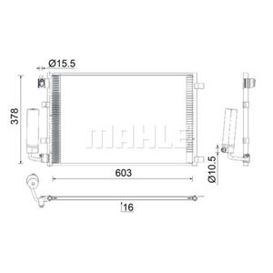 Kondensator Klimaanlage MAHLE AC 923 000S