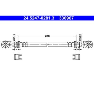 Bremsschlauch ATE 24.5247-0281.3