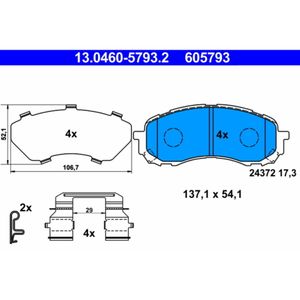 Bremsbelagsatz Scheibenbremse ATE 13.0460-5793.2