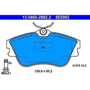 Bremsbelagsatz Scheibenbremse ATE 13.0460-2982.2 für VW Transporter T4