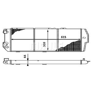 Kühler Motorkühlung MAHLE CR 404 000S für Audi 100 C3 Avant