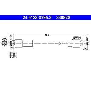 Bremsschlauch ATE 24.5123-0295.3 für Mercedes-Benz Vaneo