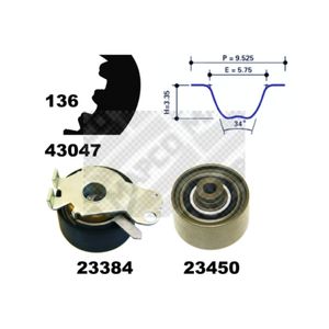 Zahnriemensatz MAPCO 23409 für Citroën Peugeot Xantia 406 Break Xsara ZX