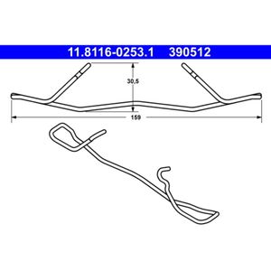 Feder Bremssattel ATE 11.8116-0253.1 (20 Stk.) für Mercedes-Benz C