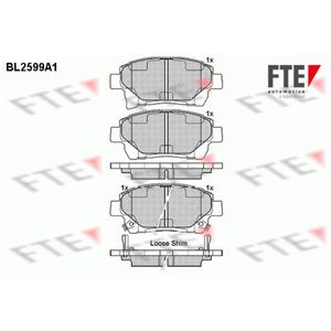 Bremsbelagsatz Scheibenbremse FTE 9010851 für Aston Martin Cygnet