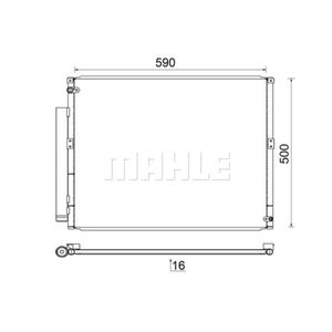 Kondensator Klimaanlage MAHLE AC 836 000S