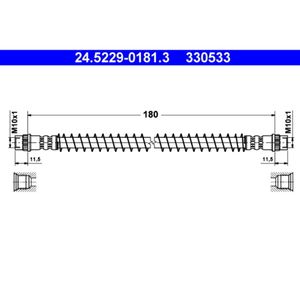 Bremsschlauch ATE 24.5229-0181.3 für Peugeot 405 I Break 605