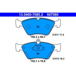 Bremsbelagsatz Scheibenbremse ATE 13.0460-7080.2 für Opel Saab Vectra A Omega B