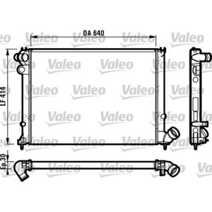 Kühler Motorkühlung VALEO 731383 für Peugeot 406 Break