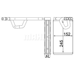 Wärmetauscher Innenraumheizung MAHLE AH 232 000S