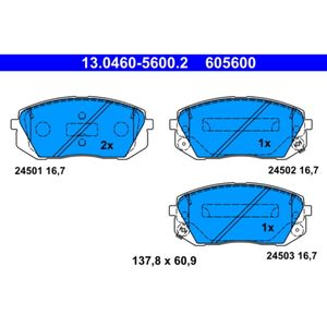 Bremsbelagsatz Scheibenbremse ATE 13.0460-5600.2 für Kia Hyundai Sportage II