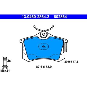 Bremsbelagsatz Scheibenbremse ATE 13.0460-2864.2 für VW Seat Audi Lupo I Polo A2