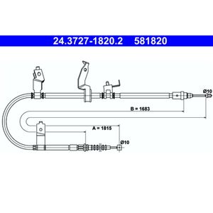 Seilzug Feststellbremse ATE 24.3727-1820.2