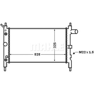 Kühler Motorkühlung MAHLE CR 1492 000S für Opel Astra F Caravan