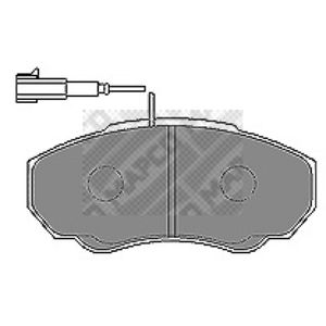 Bremsbelagsatz Scheibenbremse MAPCO 6568 für Peugeot Fiat Citroën Boxer Ducato