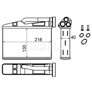 Wärmetauscher Innenraumheizung MAHLE AH 240 000S für BMW 5er X5