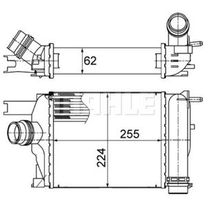 Ladeluftkühler MAHLE CI 497 000S für Dacia Renault Duster Logan I Lodgy Clio IV