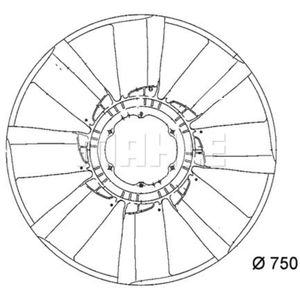 Lüfterrad Motorkühlung MAHLE CFW 35 000P