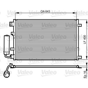 Kondensator Klimaanlage VALEO 814008