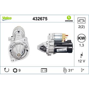 Starter VALEO 432675 für Mercedes-Benz Ssangyong VW Daewoo 190 123 E